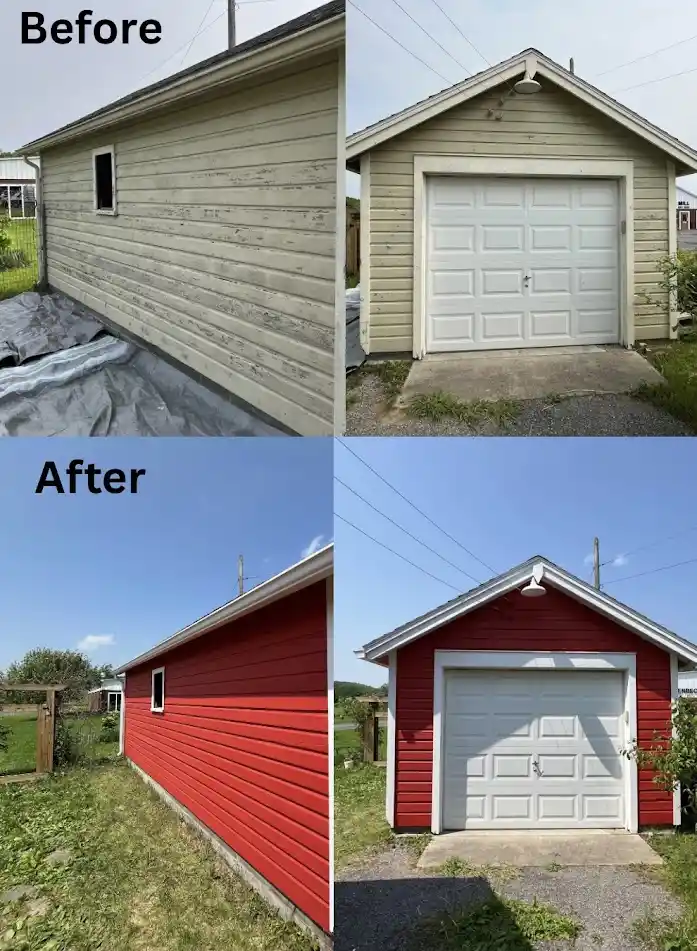 Exterior Garage Painting Central NY